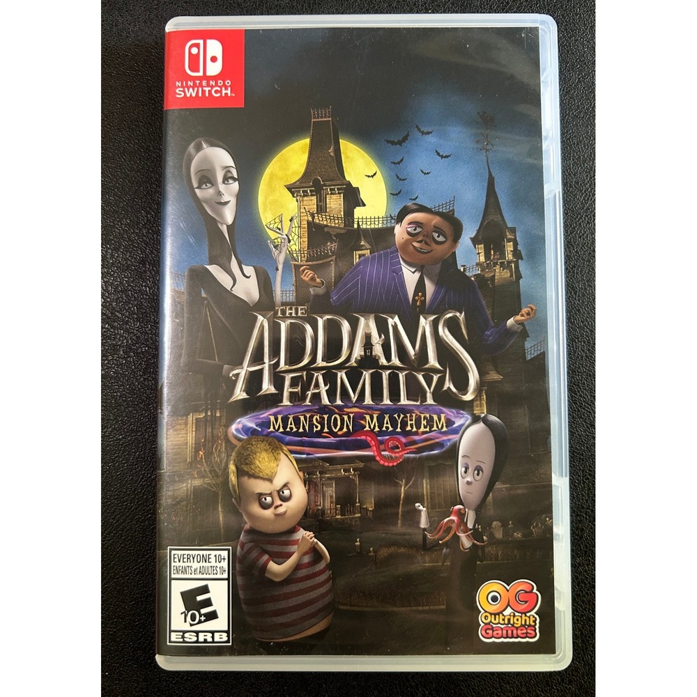 Nintendo The Addams Family Mansion‎ Mayhem Switch Video Game w/ Box UNTESTED